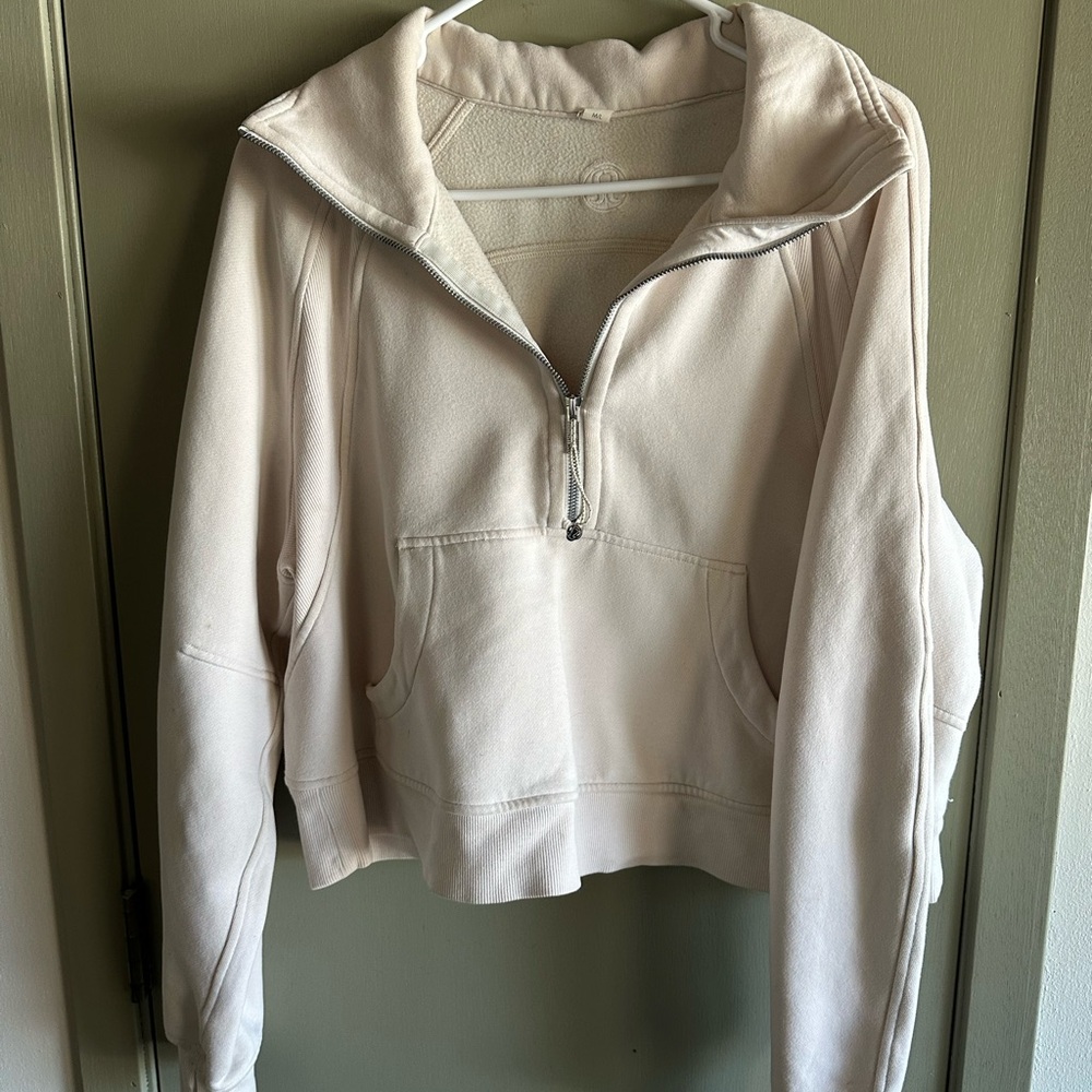 Lulu Cream Scuba Half Zip